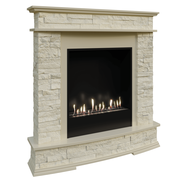 Биокамин в портале Firezo Luzern, Слоновая кость