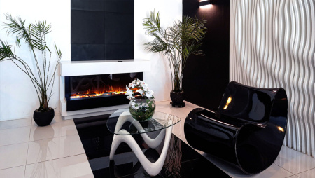 Каминокомплект Cube 36 - Белый с черным с очагом Astra 36 RF